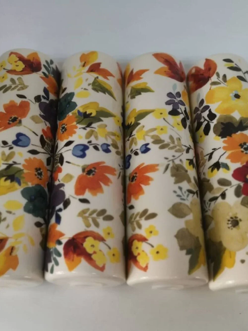 Pioneer Woman Ceramic rolling pin vintage floral pattern